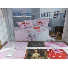 Yataq dəsti MiraNova SF-403, ikinəfərlik, satin, rəngbərəng, mələfə 240x260 sm, yorğan üzü 200x220 sm, yastıq üzü 50x70 sm (2 əd)