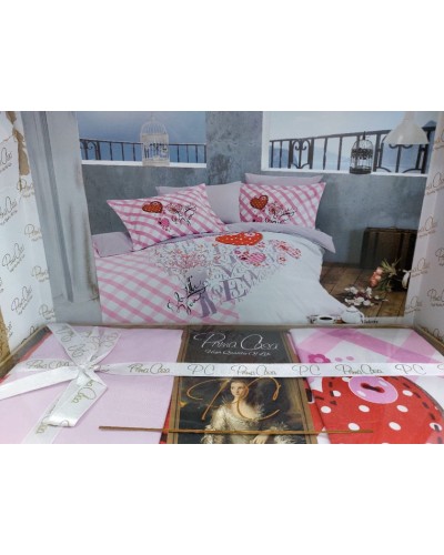 Yataq dəsti MiraNova SF-403, ikinəfərlik, satin, rəngbərəng, mələfə 240x260 sm, yorğan üzü 200x220 sm, yastıq üzü 50x70 sm (2 əd)