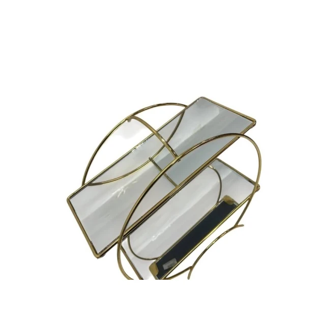 Органайзер для хранения 2200000000590, стекло, золотистый, 220x265 мм
