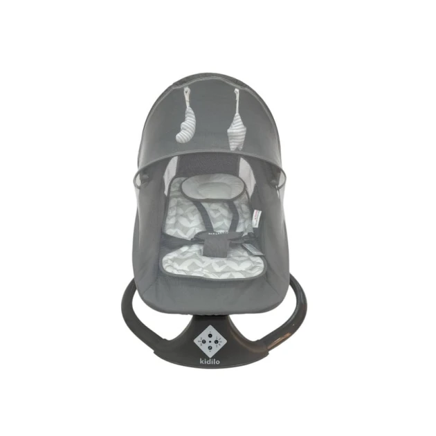 Детская люлька-качалка Kidilo Polly серая, 0+ мес