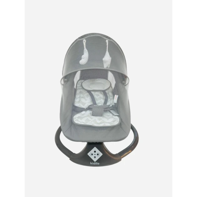Детская люлька-качалка Kidilo Polly серая, 0+ мес