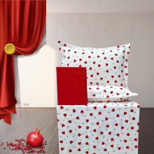 Yataq dəsti Narlı 001139, yorğan üzü 160x220 sm (2 əd), mələfə 240x260 sm, yastıq üzü 50х70 sm (2 əd), ailəvi, pambıq, rəngbərəng