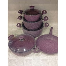 Qab-qacaq dəsti Canali SHA-00002480, qranit, bənövşəyi, 9 parça