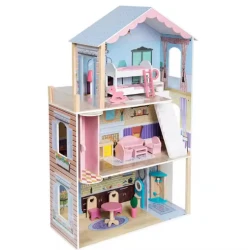 Кукольный домик с мебелью lhy, дерево, 115x71x30 см Кукольный домик с мебелью lhy, дерево, 115x71x30 см