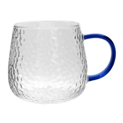 Чашка, стекло, прозрачная/синяя, 352 мл, 1 шт Чашка, стекло, прозрачная/синяя, 352 мл, 1 шт