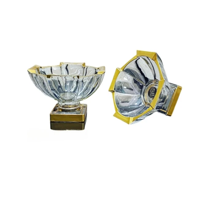 Фруктовница Gallery Home GLR-128, прозрачная/золотистая, 25 см, 1 шт Фруктовница Gallery Home GLR-128, прозрачная/золотистая, 25 см, 1 шт