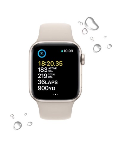 Ağıllı saat Apple Watch SE 2 2022 GPS 40mm Starlight Aluminium Case with Starlight Sport Band Regular (MNT33LL\A)
