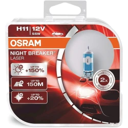 Hallogen lampalar Osram Night Breaker Laser H11, 2 əd
