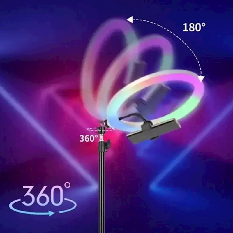 Лампа кольцевая со штативом RGB LED 3D-33 Лампа кольцевая со штативом RGB LED 3D-33