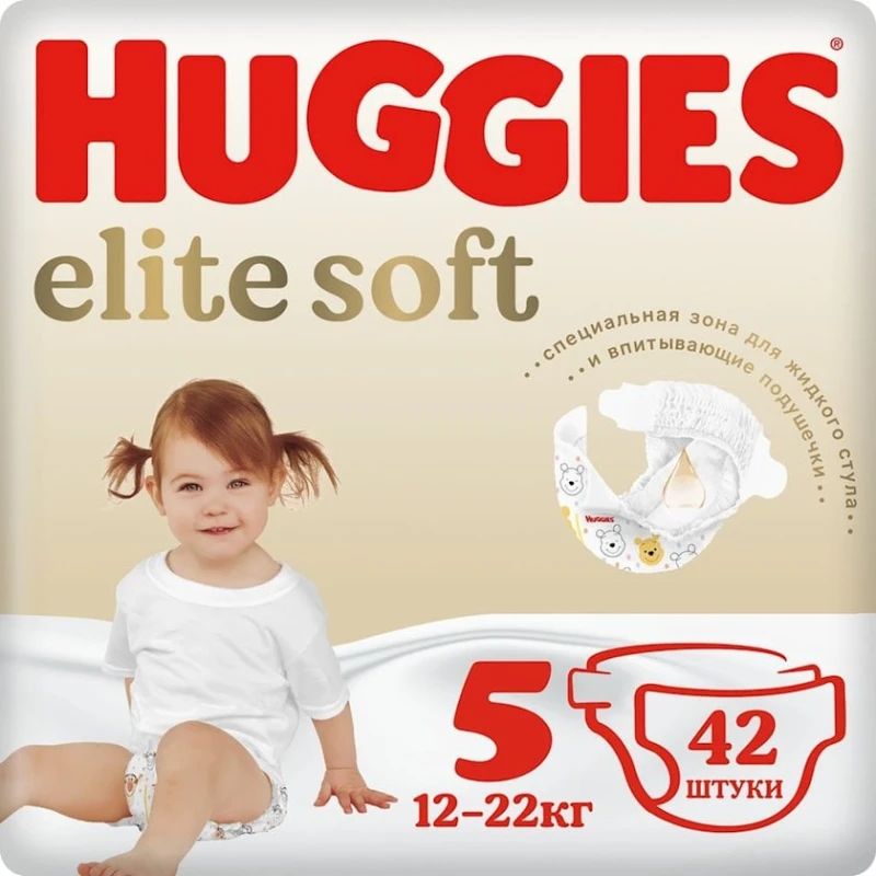 Uşaq bezləri Huggies Elite Soft 5, 12-22 kq, 42 ədəd Uşaq bezləri Huggies Elite Soft 5, 12-22 kq, 42 ədəd