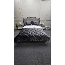 Одеяло ZZ-ZZ-0027, 155x255 см, полутораспальное, всесезонное, велюр, серое