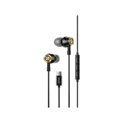 Проводные наушники USAMS EP-43 Type-C In-Ear Metal Earphone Black (HSEP4301)