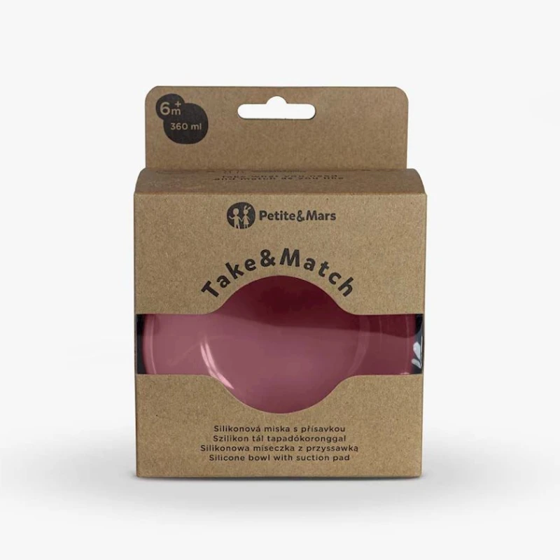Миска Petite&Mars Take&Match Dusty Rose, 360 мл, пищевой силикон, розовый