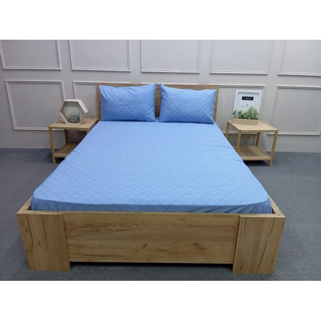 Комплект постельного белья Pima Cotton SHA-00006408, простыня 170x230 см, наволочка 50x70 см, хлопок, голубой Комплект постельного белья Pima Cotton SHA-00006408, простыня 170x230 см, наволочка 50x70 см, хлопок, голубой