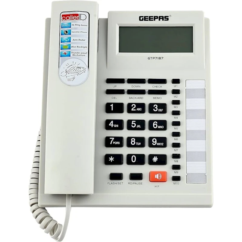 Telefon Geepas GTP7187 White Telefon Geepas GTP7187 White