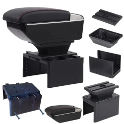 Универсальный автомобильный ящик-подлокотник Automix, двухъярусное хранение Универсальный автомобильный ящик-подлокотник Automix, двухъярусное хранение