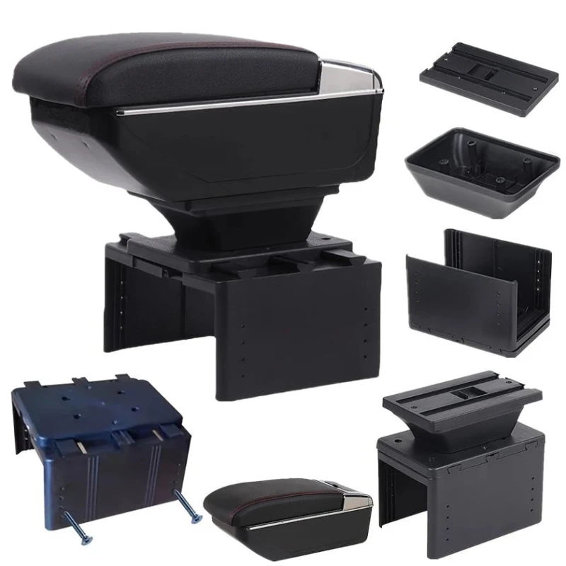 Универсальный автомобильный ящик-подлокотник Automix, двухъярусное хранение Универсальный автомобильный ящик-подлокотник Automix, двухъярусное хранение