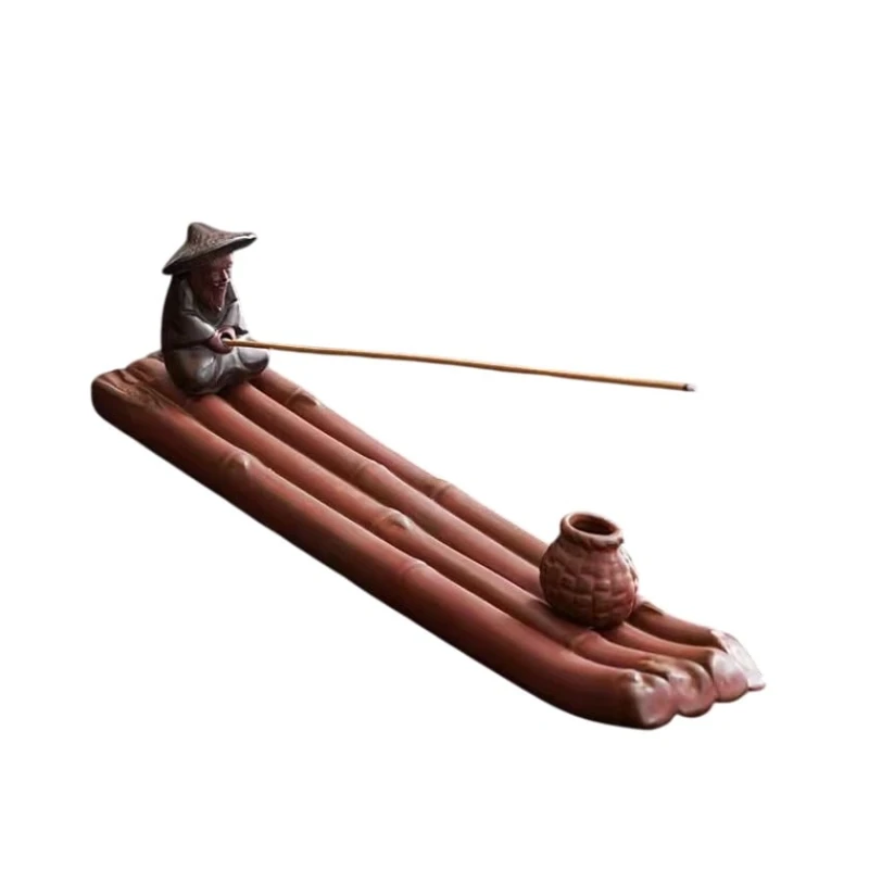 Подставка для благовоний censer_50, оранжевая, 25х4.5х6.2 см