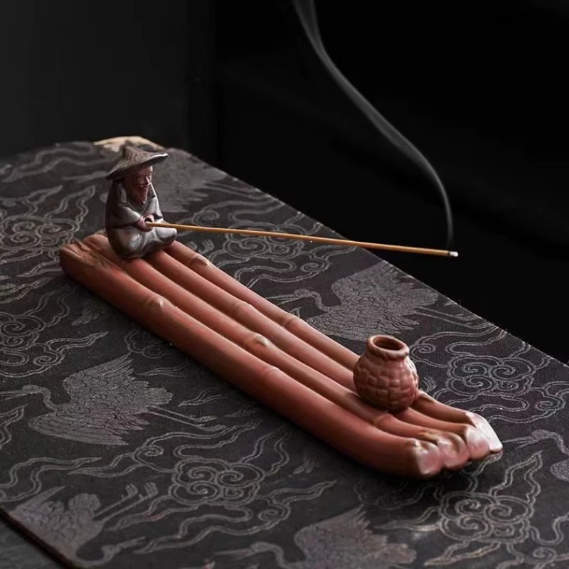 Подставка для благовоний censer_50, оранжевая, 25х4.5х6.2 см