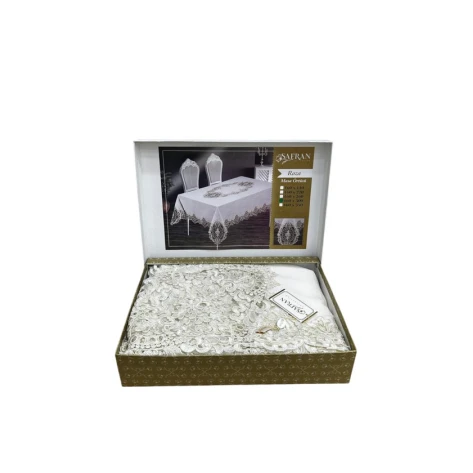 Скатерть Bahar Roza Safran, 160х300 см