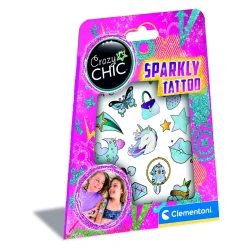 Набор детских татуировок Clementoni Crazy Chic Urban Tattoo Glitter, 1 лист