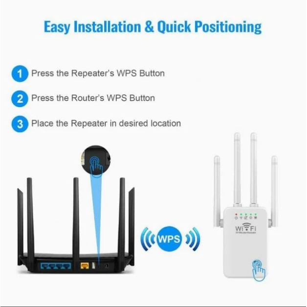 Wi-Fi адаптер 300 Мбит/с WiFi Adapter router Repeater Black
