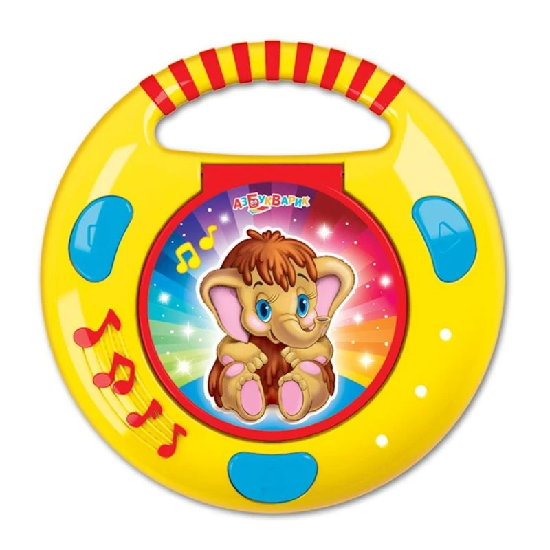 Музыкальная игрушка Азбукварик CD-плеер С Огоньками Песенки и сказки, пластик, 3-5 лет