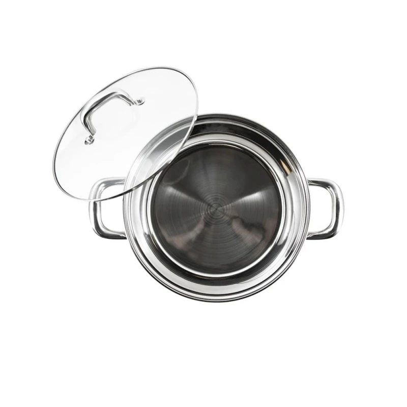 Qazan Hom-me 101133, 24 sm, 6 l, paslanmayan polad, gümüşü Qazan Hom-me 101133, 24 sm, 6 l, paslanmayan polad, gümüşü