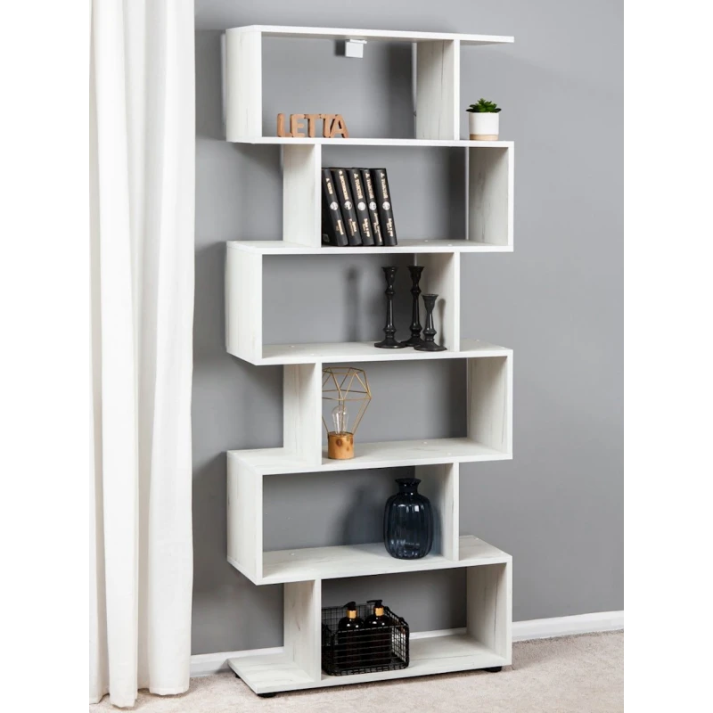 Стеллаж Letta Big Dub White, 176х25х73 см, ЛДСП, белый Стеллаж Letta Big Dub White, 176х25х73 см, ЛДСП, белый