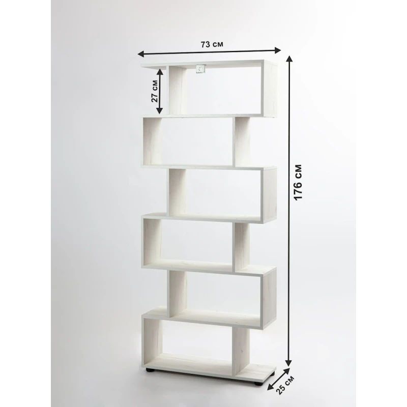 Стеллаж Letta Big Dub White, 176х25х73 см, ЛДСП, белый Стеллаж Letta Big Dub White, 176х25х73 см, ЛДСП, белый