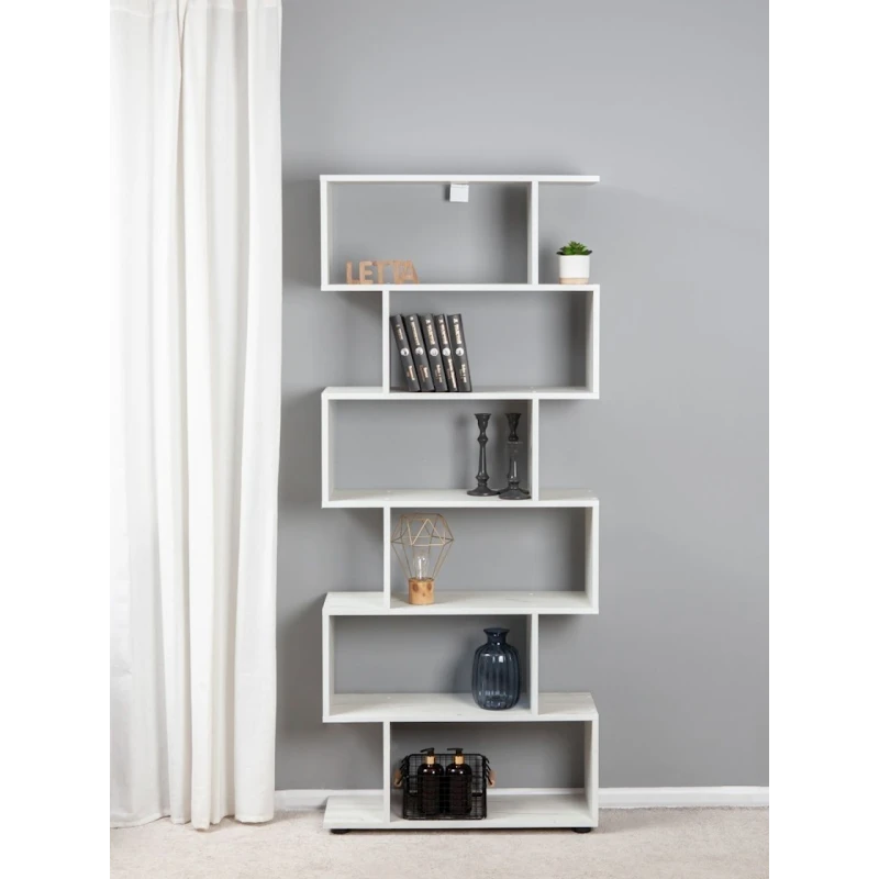 Стеллаж Letta Big Dub White, 176х25х73 см, ЛДСП, белый Стеллаж Letta Big Dub White, 176х25х73 см, ЛДСП, белый