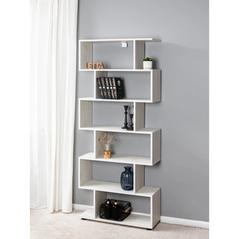 Стеллаж Letta Big Dub White, 176х25х73 см, ЛДСП, белый Стеллаж Letta Big Dub White, 176х25х73 см, ЛДСП, белый