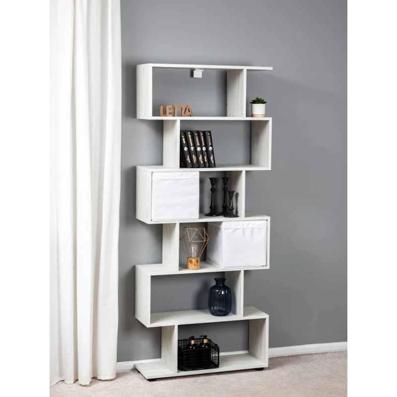 Стеллаж Letta Big Dub White, 176х25х73 см, ЛДСП, белый Стеллаж Letta Big Dub White, 176х25х73 см, ЛДСП, белый