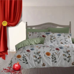 Комплект постельного белья Narlı 001124, пододеяльник 200x220 см, простыня 240x260 см, наволочка 50х70 см (2 шт), двуспальный, хлопок, разноцветный