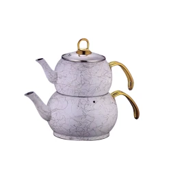 Набор чайников Vicalina VL-AA02BS, нержавеющая сталь, белый, 2 л + 1.2 л