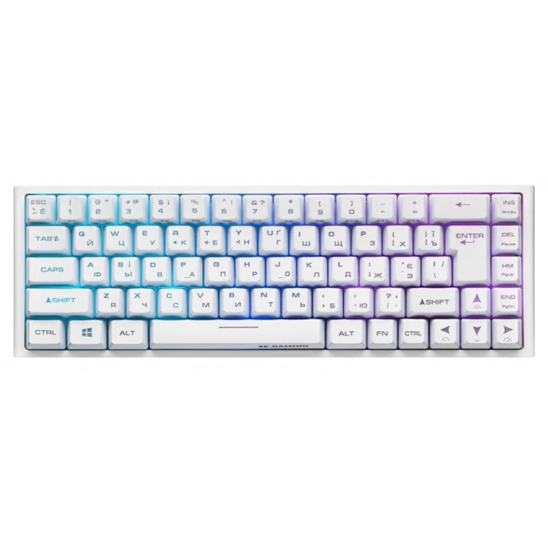 Клавиатура 2E Gaming Keyboard KG360 RGB 68key WL White UKR Клавиатура 2E Gaming Keyboard KG360 RGB 68key WL White UKR