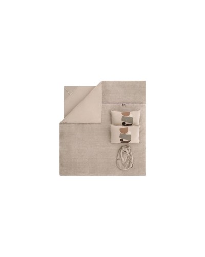 Yataq dəsti Yataş CoverMe Stone, yataq örtüyü 200x220 sm, mələfə 160х200 sm, yastıq üzü 50x70 sm (2 əd), ikinəfərlik, pambıq/poliester, bej