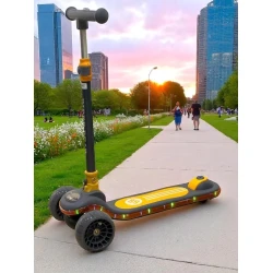Uşaqlar üçün samokat M6746, boz/sarı