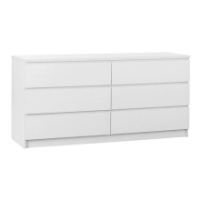 Komod JYSK Limfjorden 84х48х78 sm, 6 qutu, ağ