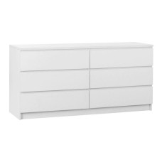 Komod JYSK Limfjorden 84х48х78 sm, 6 qutu, ağ
