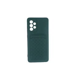 Çexol Silikon Card Case Samsung Galaxy A72 üçün, Green