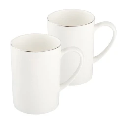 Набор кружек Gipfel Platinum 51538, костяной фарфор, белый, 450 мл