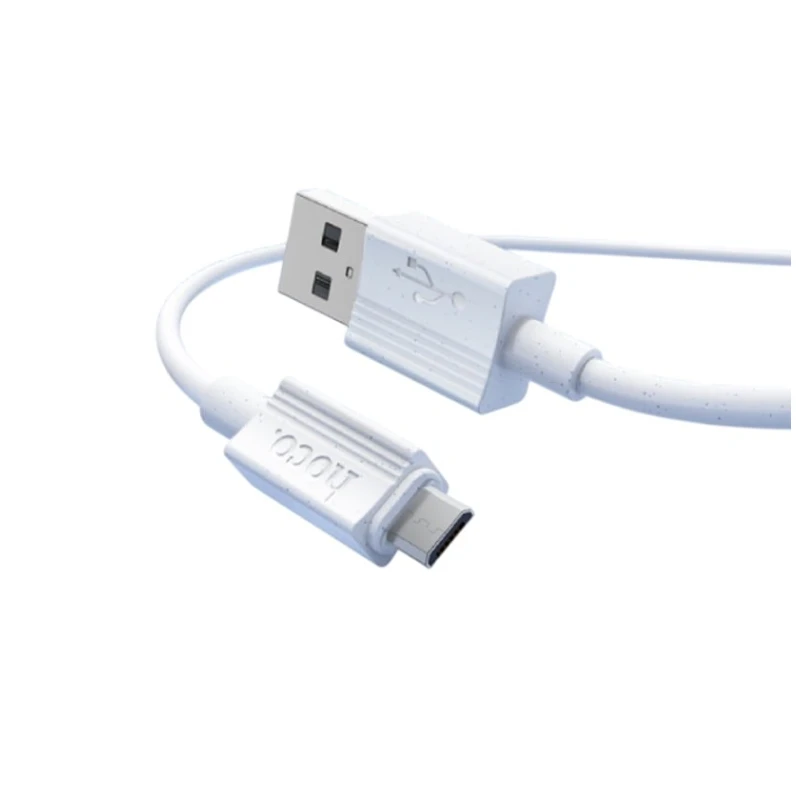 Кабель USB Hoco X107 Micro USB, 1 м, белый Кабель USB Hoco X107 Micro USB, 1 м, белый