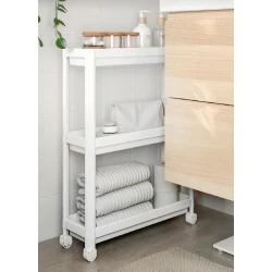 Этажерка 54×18×71 см, белый, пластик Этажерка 54×18×71 см, белый, пластик