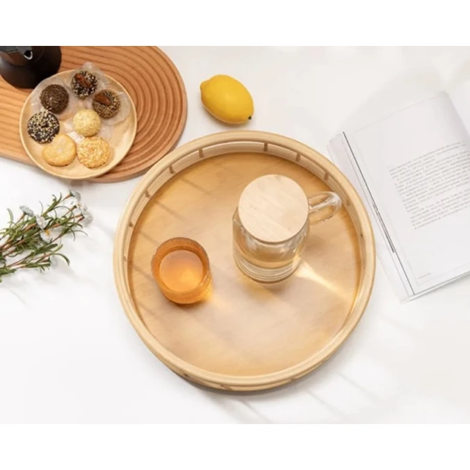 Поднос, бамбук, коричневый, 30х30 см