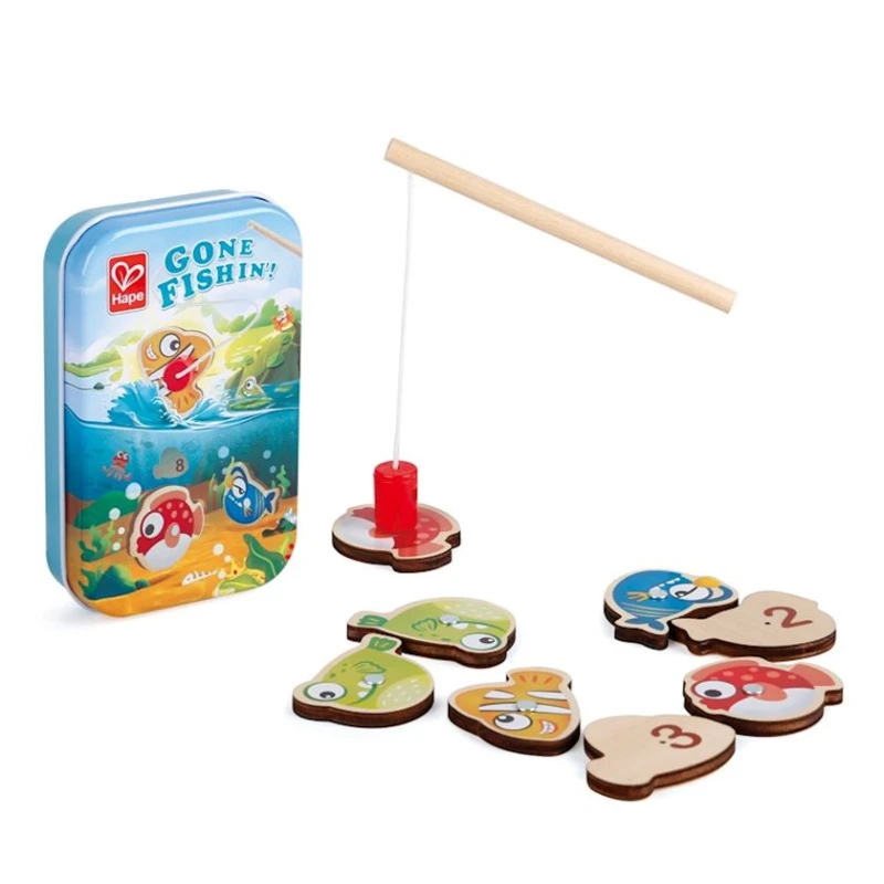 Настольная игра Hape Gone Fishin' Magnetic Game Tin, 2+ лет, 9 шт Настольная игра Hape Gone Fishin' Magnetic Game Tin, 2+ лет, 9 шт