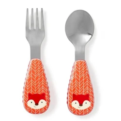 Набор ложка и вилка Zoo Fox, оранжевый, 1+ год