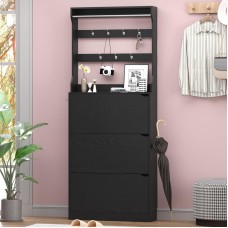 Ayaqqabı üçün tumba Art Mebel 51, laminat, antrasit, 180х80х45 sm