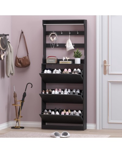 Ayaqqabı üçün tumba Art Mebel 51, laminat, antrasit, 180х80х45 sm