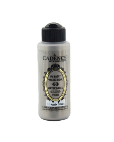 Akril boya-metallik Cadence Waterbased Gilding Paint 113 Antique Silver 120 ml
